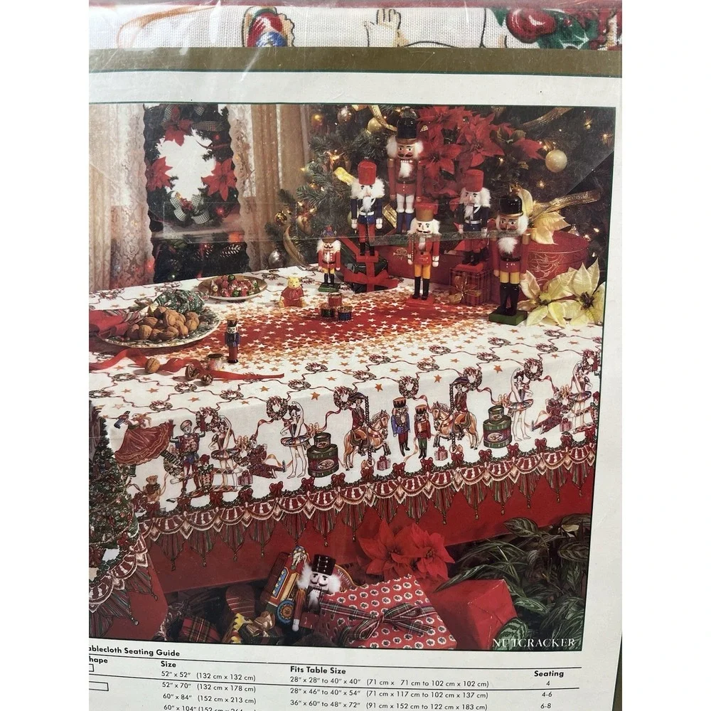NEW Vintage W.C. Designs Christmas Nutcracker Tablecloth 52